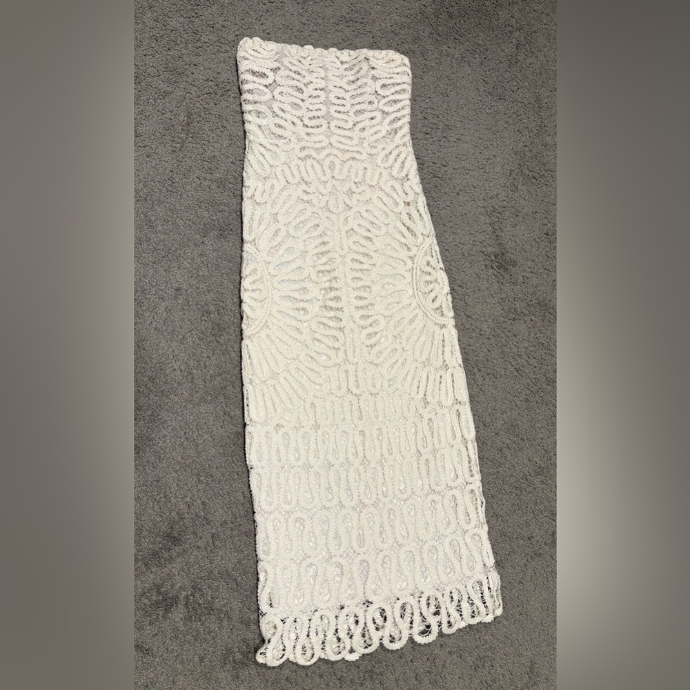 Simkhai New Elise Crochet Long Dress In White Size 12 $1,295.00 - Picture 9 of 16